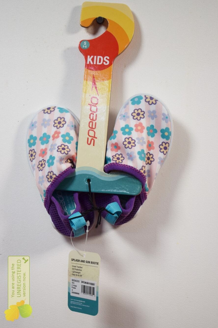 Speedo Kids' Girls' Bootie Abstract Printed Water Shoe Small 5-6